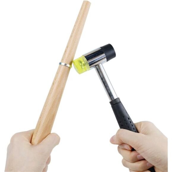 Ring Mandrel Metal Ring Sizer Set with Jewelry Rubber Mallet Hammer Rings Size - Picture 5 of 7